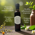 Organic Black Seed Oil – 100% Pure, Extra Virgin, Cold-Pressed 8.5oz glass bottle